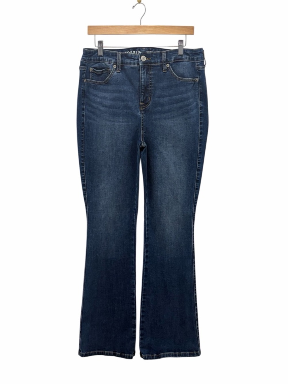 Torrid Trio Fit Slim Fit Stretch Boot Cut Blue Jeans - Sizes 10-14 Tall